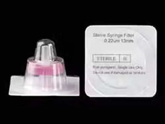 Filtro Estéril para Seringa de Fluoreto de Polivinilideno Hidrofílico 13mm Taxa de Filtragem 3.6ml/m