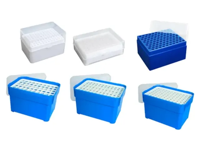 Rack Vazio Azul para 100 Ponteiras Gilson de 1.000µl Olen Netlab