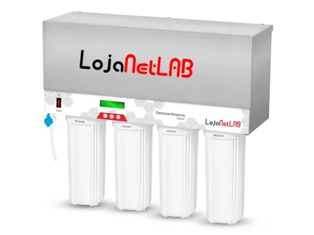 Osmose Reversa Inox Digital com Filtro Microbiológico 12 Litros/Hora Netlab