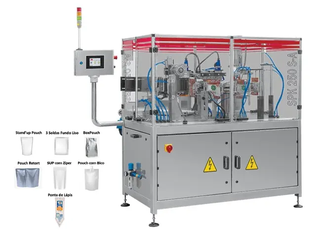 Empacotadora SPK 220 C S.A Carrossel Semi Automático para Pacotes Pré Formados