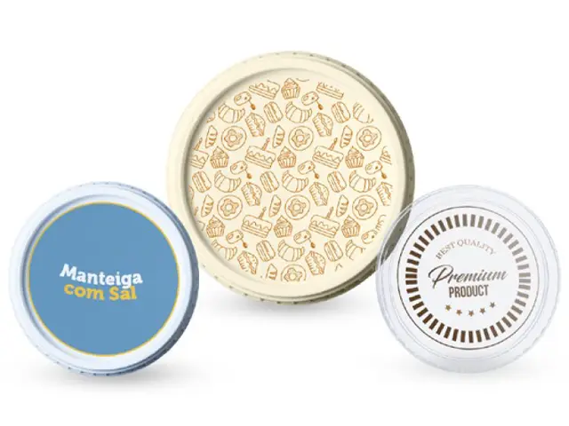 Tampa Branco Personalizado para Pote Liso