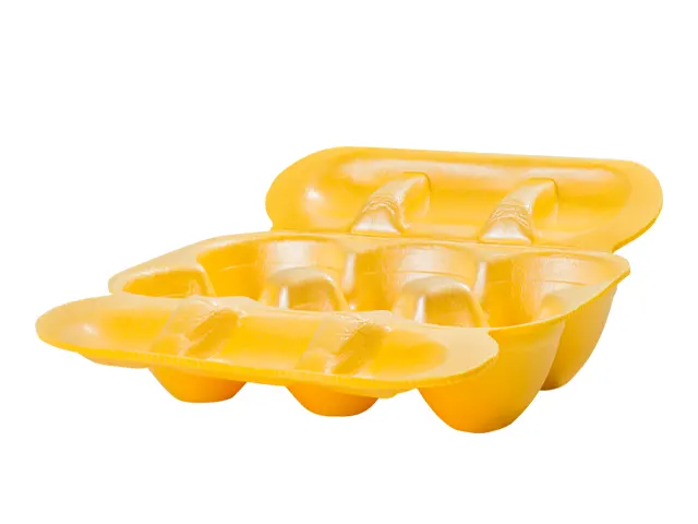 Estojo Porta-Ovos Laranja Aberto para 6 Unidades POA-006