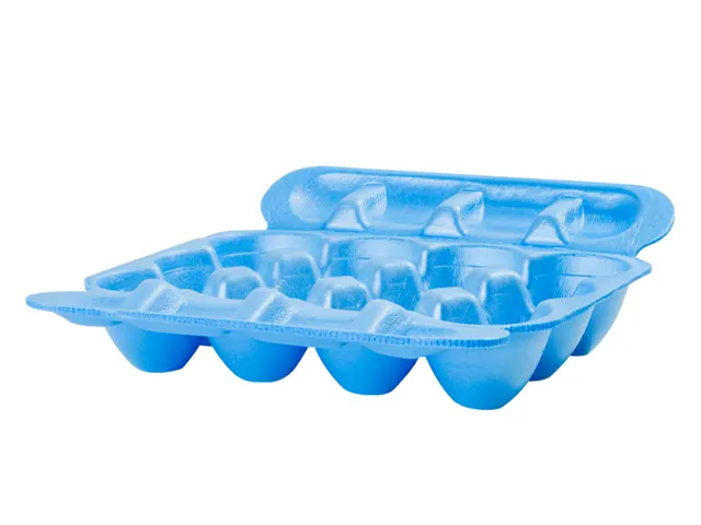 Estojo Porta-Ovos Azul Aberto para 12 Unidades POA-012