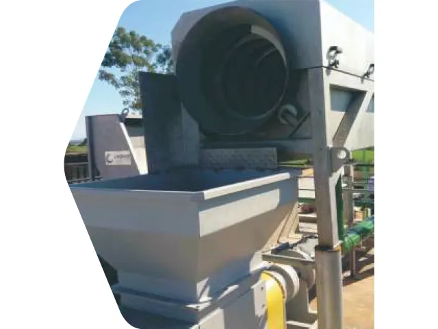 Peneira Rotativa para Tratamento de Água e Efluentes