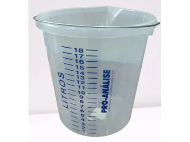 Balde em Polipropileno Graduado com Bico e Alça 20 Litros