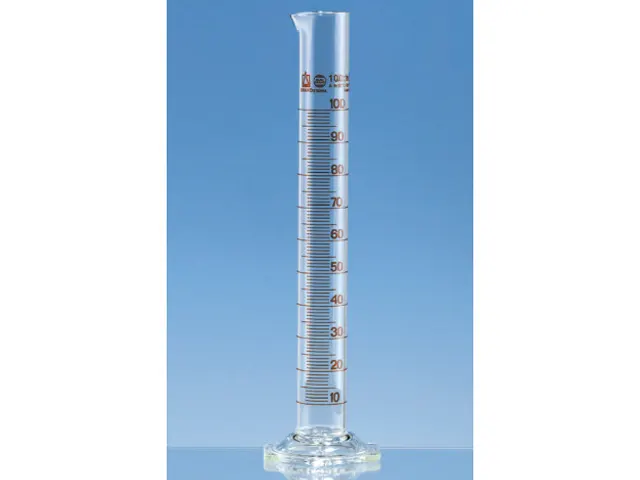 Proveta Base Hexagonal em Vidro Classe A Gravação Marrom Div. 0.5ml Brand 25ml