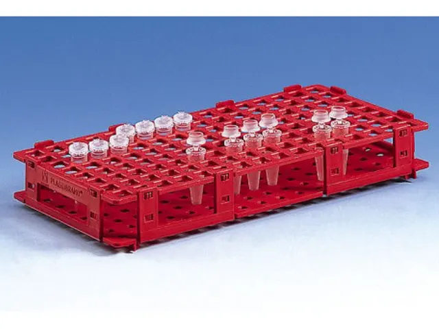 Rack para 128 Tubos de Reação Tipo Eppendorf 1.5ml em PP Branco Autoclavavel Brand