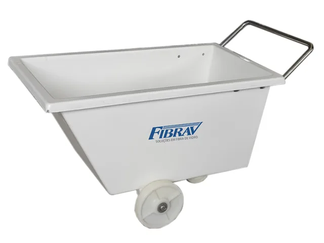 Carrinho Caçamba para Transporte de Queijos em Fibra de Vidro Fibrav