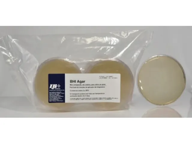 Ágar BHI Placa 90x15mm Laborclin 20ml