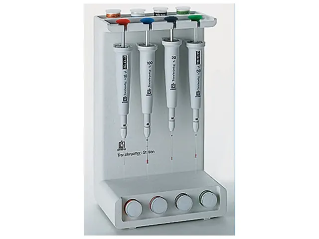 Suporte de Mesa para 4 Pipetadores e Acessórios Transferpettor até 200uL Brand
