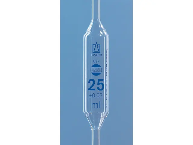 Pipeta Volumétrica em Vidro Classe AS USP Gravação Esmalte Azul 5ml Brand