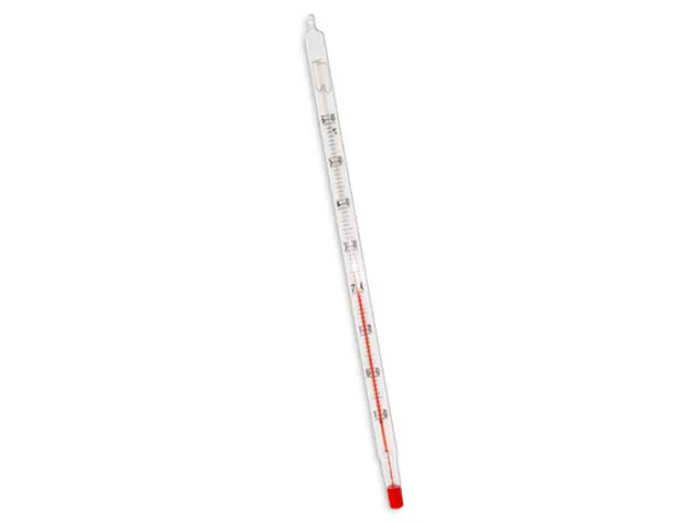 Termômetro Químico de Vidro -10°C A +110°C Escala Interna Div. 1ºC Liquido Vermelho Incoterm