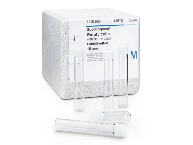 Cubeta Vazia para Turbidímetro Turbiquant Modelo 1000 e 1100 Merck 3 Unidades