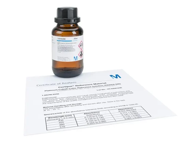 Padrão Cor Platina Cobalto Solução Referência Hazen 500 Merck 250ml