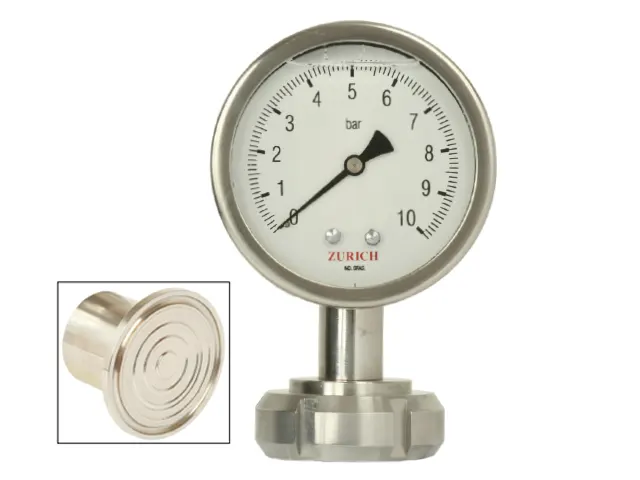 Manômetro Analógico Sanitário Modelo RZNP