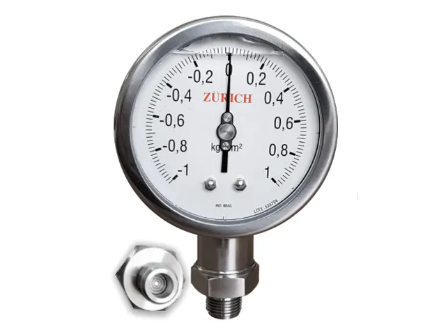 Manômetro com Diafragma Interno ZI.100.FLUSH.I