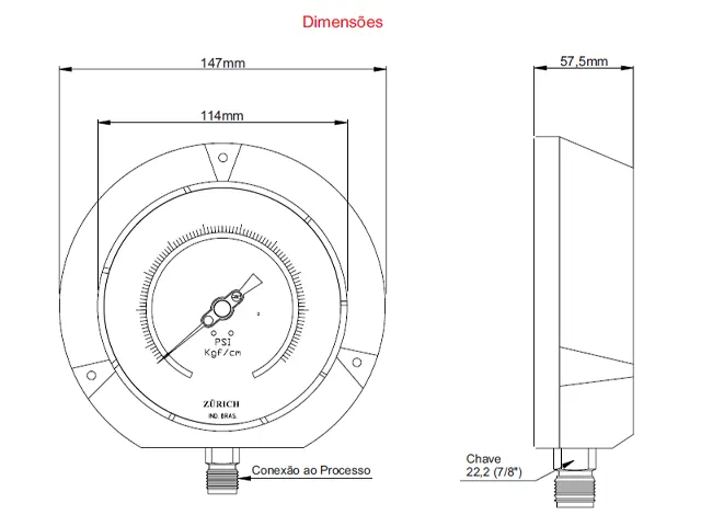 Manômetro Fenol ZIF