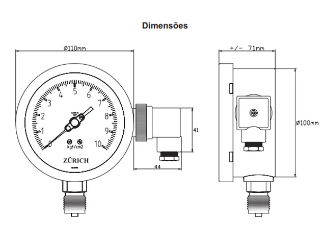 Manômetro com Transmissão de Sinal ZI.420