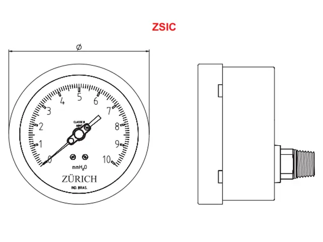Manômetro Angular Capsular ZSIC.2