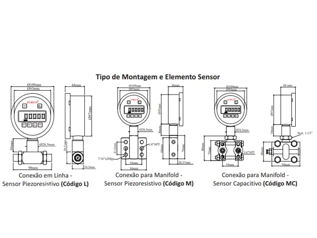 Manômetro Digital Diferencial Z.10.B.DIF