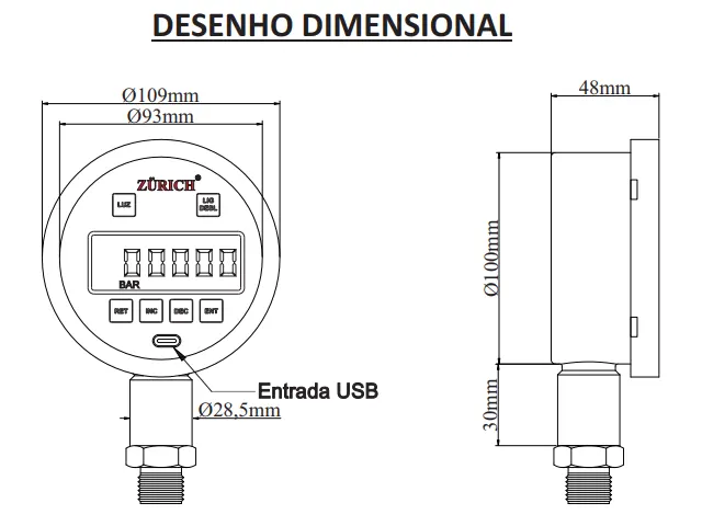 Barômetro Digital Registrador Z.10.RG