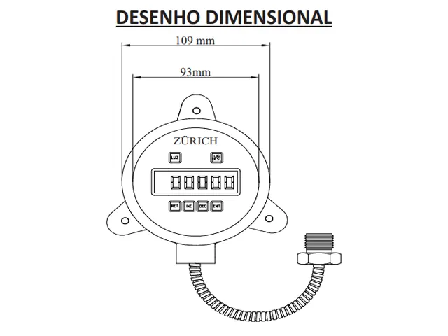 Manômetro Digital Remoto Z.10.B.FLEX