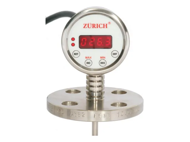 Termômetro Digital Flangeado com Transmissor de Temperatura e Termostato V3.FR