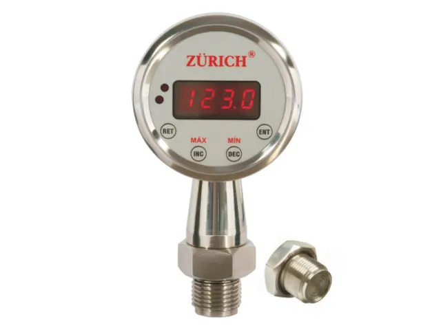 Manômetro Digital com Transmissor de Pressão e Pressostato com Membrana P3.FLUSH