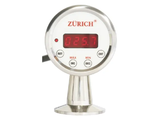 Manômetro Digital Sanitário com Transmissor de Pressão e Pressostato P3.SR