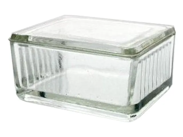 Cuba de Vidro Forma Baixa com Tampa Horizontal 90x70x40mm
