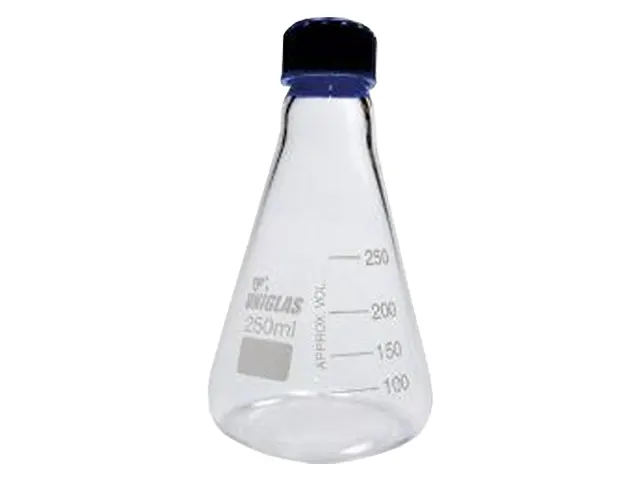 Frasco Erlenmeyer Graduado com Tampa de Rosca 500ml