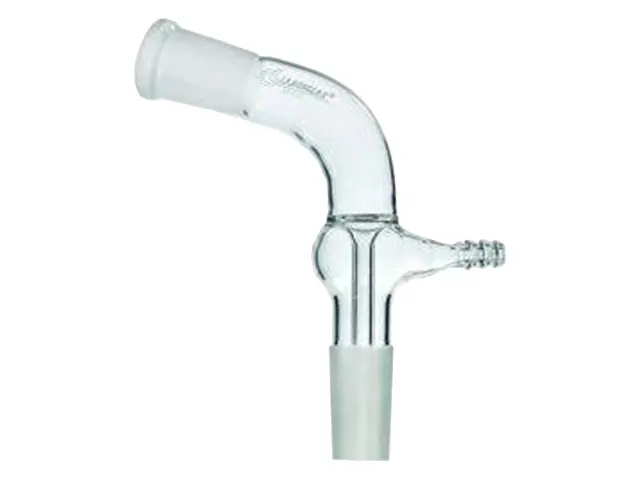 Tubo Adaptador em Ângulo de 105° com Duas Juntas e Saída para Vácuo 29/42x29/42