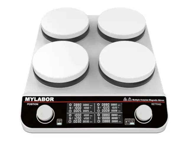 Agitador Magnético com Aquecimento com Timer 4x2.000ml Mylabor Netlab