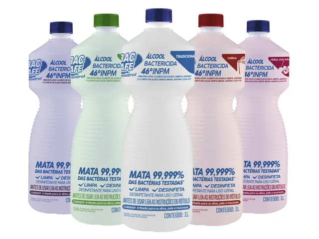 Álcool Etílico 46° INPM Bactericida Bac Safe