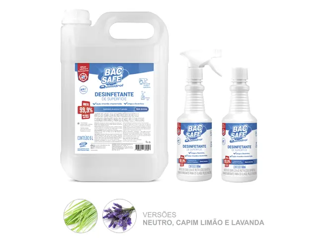 Desinfetante de Superfície BacSafe Quimidrol