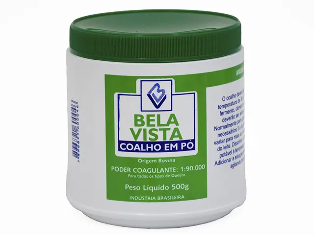 Coalho Bela Vista 1:90.000 Pó Para Produção de Queijos 500g