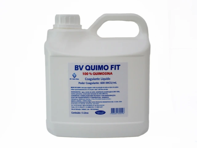 Coagulante BV QUIMO FIT 600 Líquido Para Produção de Queijos 5L