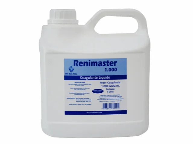 Coagulante Renimaster 1.000 Líquido Para Produção de Queijos 5L
