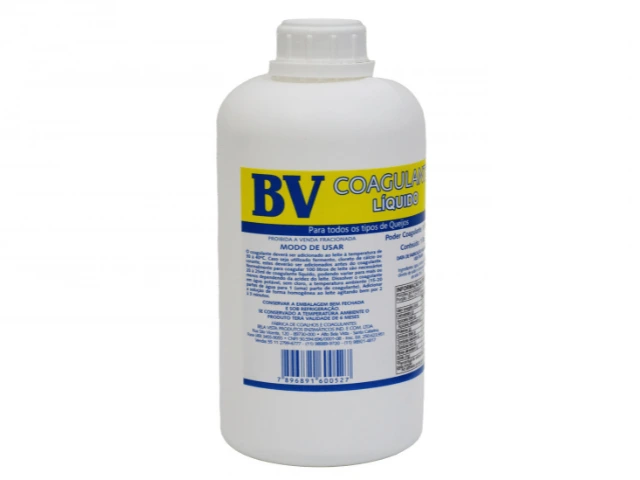 Coagulante BV 1:10.000 Líquido Para Produção de Queijos 1L
