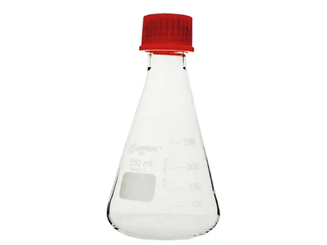 Frasco Erlenmeyer Graduado com Tampa de Rosca 125 ml Laborglas